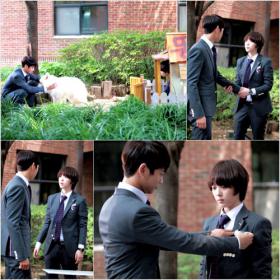 ภาพมินโฮ (Min Ho) และซอลลี่ (Sulli) ที่ได้พบกันครั้งแรกในละครเรื่อง To the Beautiful You
