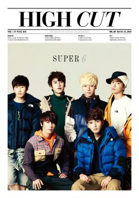 สมาชิกวง Super Junior ถ่ายภาพในนิตยสาร High Cut!