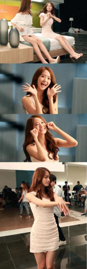ภาพเบื้องหลังของยูนอา (YoonA) ในงานโฆษณา Ace Bed