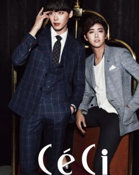 อีจงซอค (Lee Jong Suk) และควางฮี (Kwang Hee) ถ่ายภาพในนิตยสาร CeCi 
