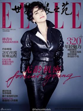 60 ยังแจ๋ว หลินชิงเสีย (Brigitte Lin) บนปกนิตยสาร Elle