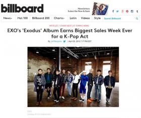 EXO สร้างประวัติศาสตร์พาอัลบั้ม EXODUS ติดชาร์ต Billboard