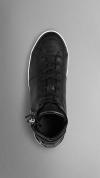 Leather trainer shoe